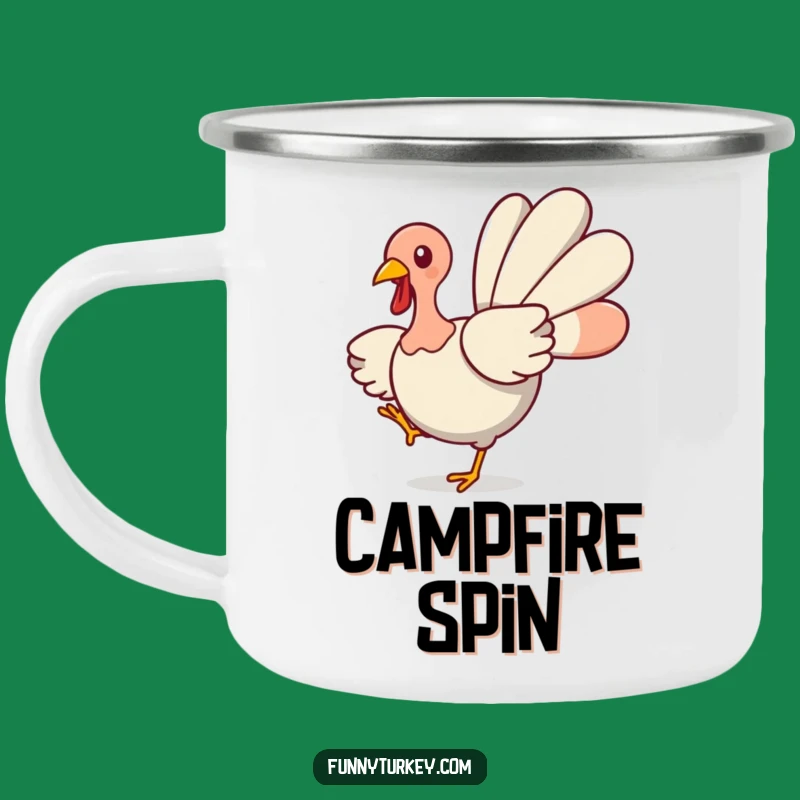 Funny Turkey Campfire Mug: Cute Kawaii Dancer, Outdoor Funny Holiday Gear