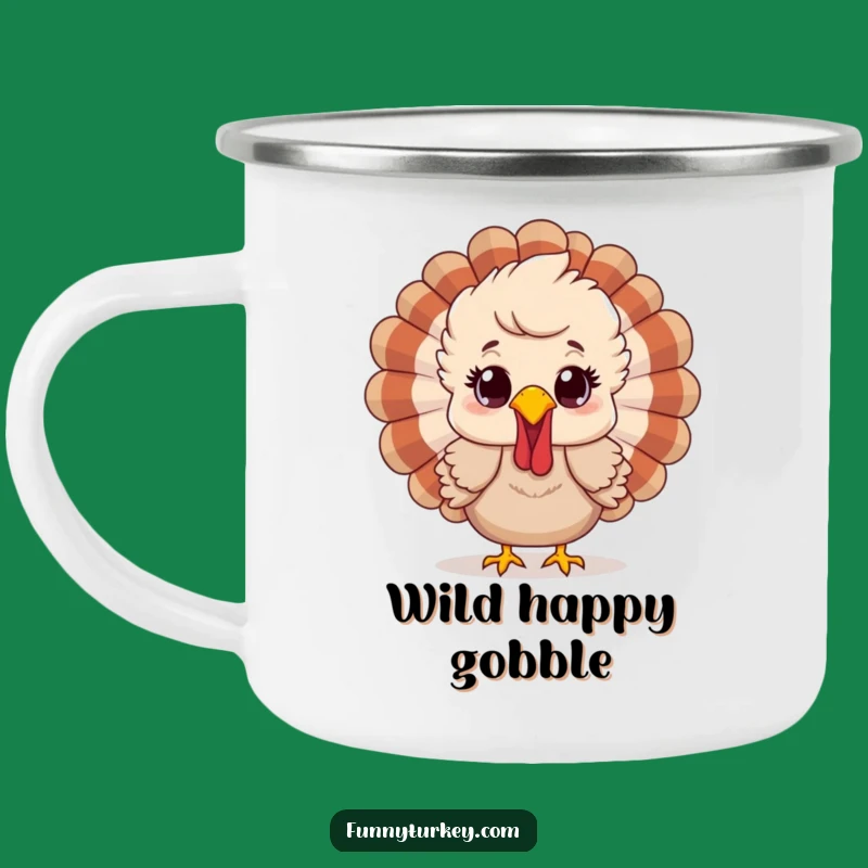 Funny Surprised Turkey Camping Mug - Festive Fuel for Happy Campers