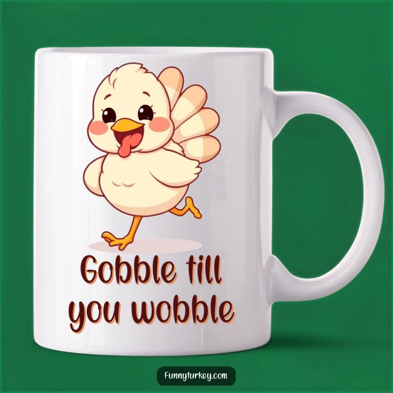 Funny Excited Turkey Mug: Hilarious Thanksgiving & Holiday Gift