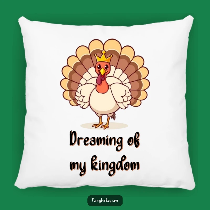 Funny Crowned Turkey Pillow: Cozy Up with Royal Humor!