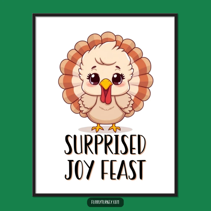 Funny Surprised Turkey Digital Art - Instant Holiday Cheer for Walls