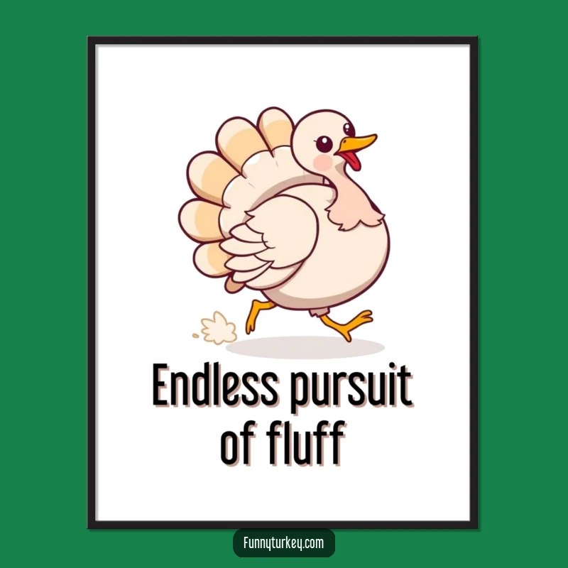 Funny Turkey Tail Chase Poster: Bring Playful Humor to Your Walls!