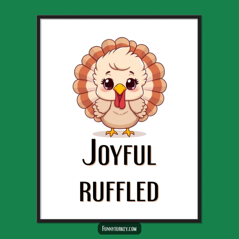Funny Surprised Turkey Poster - Bring Holiday Cheer Home