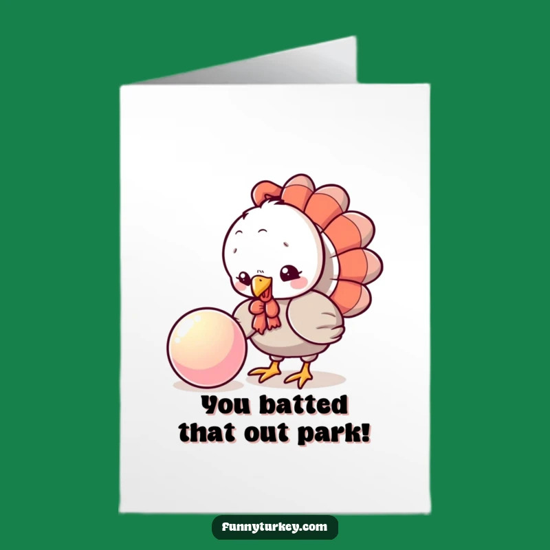 Free Printable Turkey Card: Congrats on a Bouncing Success!