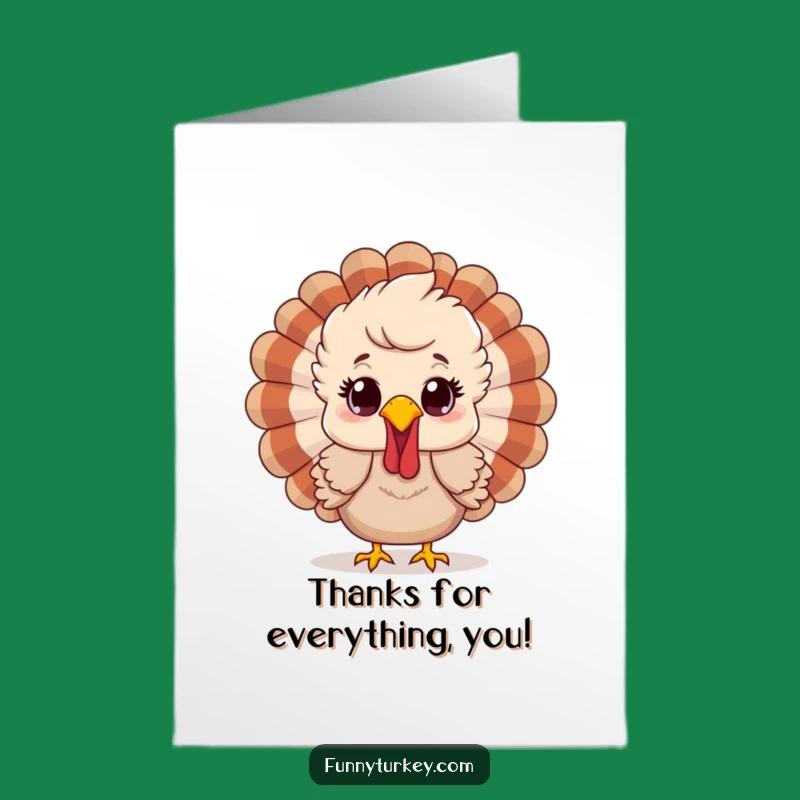 Free Printable Thank You Card: Surprised Turkey Thanks - Funny Downloadable!