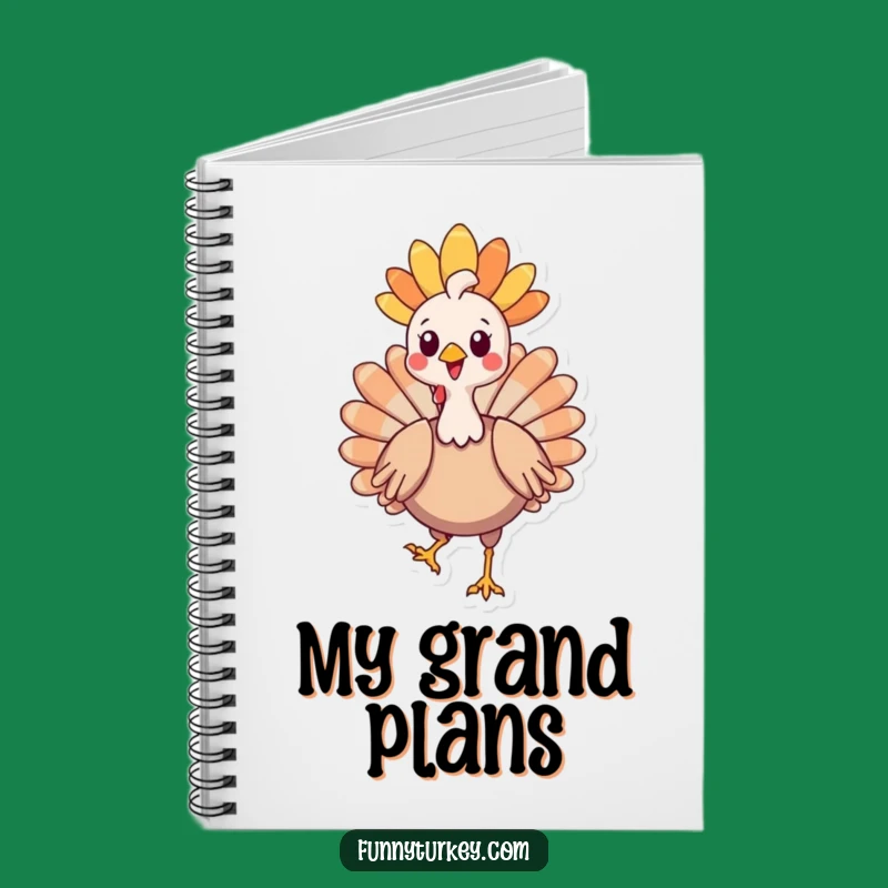 Funny Kawaii Turkey Headdress Notebook: Proud Strutting Pages for Your Ideas