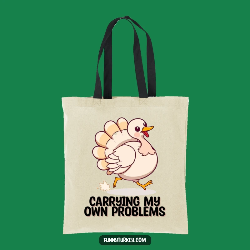 Funny Turkey Tail Chase Tote Bag: Carry Your Chuckles Everywhere!